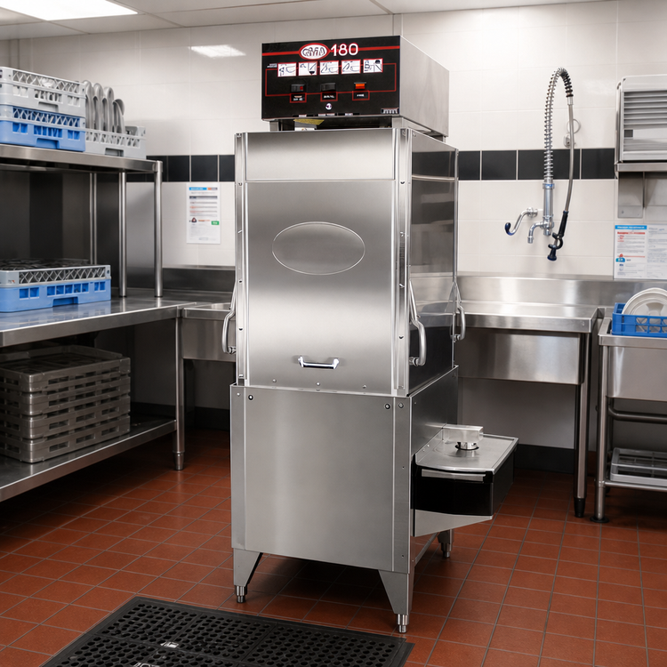 Product image #2 for High-Temperature Single-Rack Straight-Thru Door-Type Dishwasher