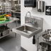 Thumbnail image #2 for Wall-Mounted Stainless Steel Hand Sink with 4-Inch Mixing Faucet