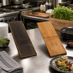 Thumbnail image #2 for American Metalcraft BWB185 Rectangular Reversible Carbonized Bamboo Serving Board, 18-1/4 x 5-3/4 x 3/4 Inch Case of 6