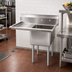 Thumbnail image #2 for Floor Model 1-Compartment Pot Sink with Left Drainboard, 21 x 18 x 14 Inch Bowl, 304 Stainless Steel