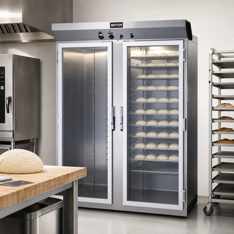 Product image #2 for Doyon Roll-In Two-Section Stainless Steel Proofer Cabinet with Full-View Glass Doors
