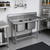 Thumbnail image #2 for Advance Tabco Regaline 2-Compartment Commercial Sink with Right-Hand Drainboard, 20