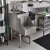 Thumbnail image #2 for Advance Tabco Prestige Supreme 12 Inch x 25 Inch x 36 Inch Freestanding Stainless Steel Blender Station with Dump Sink and Recessed Shelf