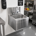 Thumbnail image #2 for Glastender WHS-14 Wall-Mounted Stainless Steel Hand Sink with Skirt and Deck-Mount Gooseneck Faucet, 14 x 15 in.