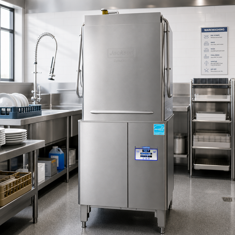 Product image #2 for Jackson DynaStar HH-E Tall Chamber High-Temperature Sanitizing Door-Type Dishwasher with Built-In Booster Heater