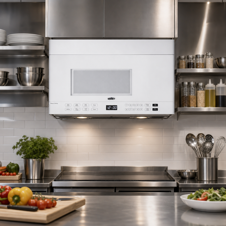 Product image #3 for Summit Commercial 24-Inch White Over-the-Range Microwave Oven, 1.4 Cu. Ft., 1000W