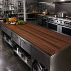 Thumbnail image #2 for John Boos Boos Block WALKCT13230-V American Black Walnut Edge-Grain Countertop, Flat No-Backsplash, 132 x 30 x 1-1/2 in