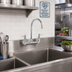 Thumbnail image #2 for T&S Brass Low-Lead Commercial Wall-Mount Faucet with 5-3/4-Inch Swivel Gooseneck and 8-Inch Adjustable Centers