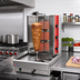 Thumbnail image #2 for Omcan 3-Burner Natural Gas Vertical Broiler / Doner Kebab Machine, 65 lb Capacity