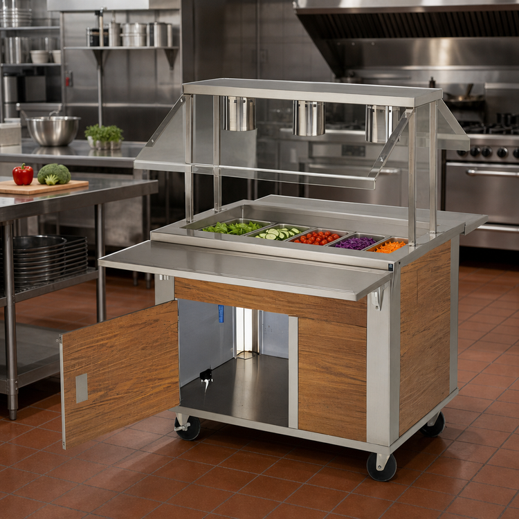 Product image #2 for DineXpress DXP5CI 5-Well Full-Size Iced Cold Food Counter