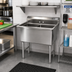 Thumbnail image #2 for Advance Tabco Special Value Series 2-Compartment Fabricated Stainless Steel Sink, No Drainboards, 15 x 15 x 14-Inch Bowls