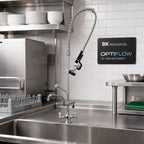 Thumbnail image #2 for BK Resources OptiFlow BKF-DMPR-WB-AF12-G Deck-Mount Pre-Rinse Faucet Assembly, Single-Hole, 12-Inch Add-On Faucet, Ceramic Valves
