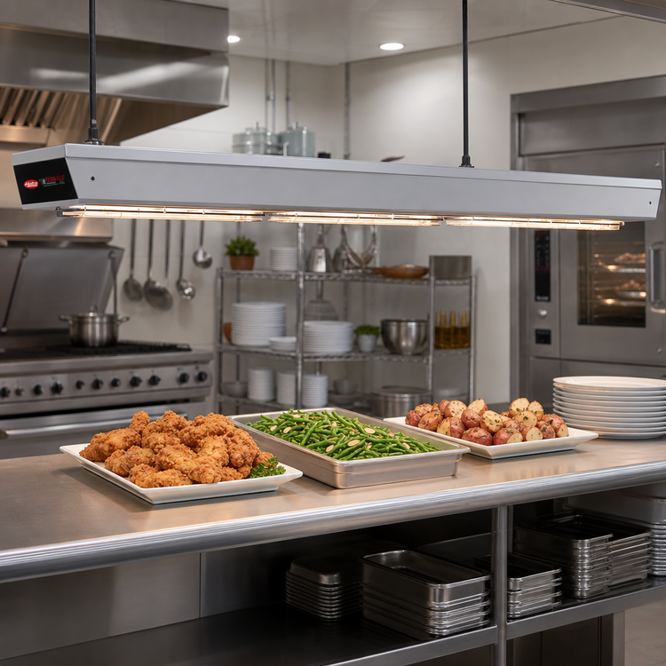 Product image #2 for Hatco Ultra-Glo 48-Inch Lighted Double Ceramic Infrared Strip Heat Lamp Foodwarmer