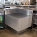 Thumbnail image #2 for Glastender Left-Hand Underbar Inside Corner Drainboard with Backsplash and Removable Insert, 24 x 30 Inches, Stainless Steel