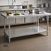 Thumbnail image #2 for Advance Tabco 54 x 30-Inch Stainless Steel Undershelf for 60 x 36-Inch Work Tables