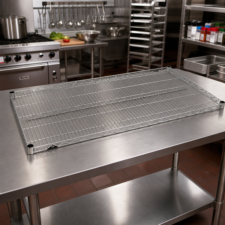Product image #2 for Metro Super Erecta 48 x 18 Inch Type 304 Stainless Steel Wire Shelf