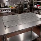 Thumbnail image #2 for Metro Super Erecta 1848NS Stainless Steel Wire Shelf, 48"W x 18"D, 800 lb. Capacity