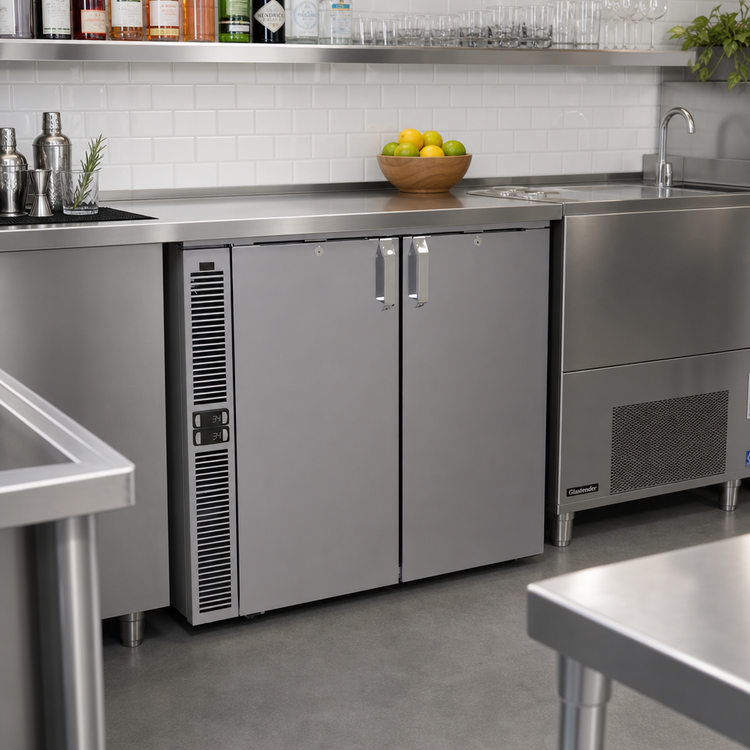 Product image #2 for Glastender C2SB36 36-Inch Two-Zone Side-Serviced Back Bar Cooler