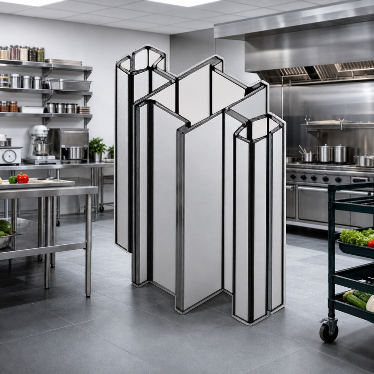 Product image #2 for Eagle Group Back-To-Back Heavy Duty 60-Inch Stainless Steel Uprights for Cantilevered Shelving