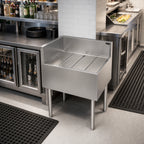 Thumbnail image #2 for Krowne Royal Series KR19-C24R Freestanding Underbar Corner Drainboard, Right End Return, Stainless Steel, 24 x 19 x 36-1/2 Inches