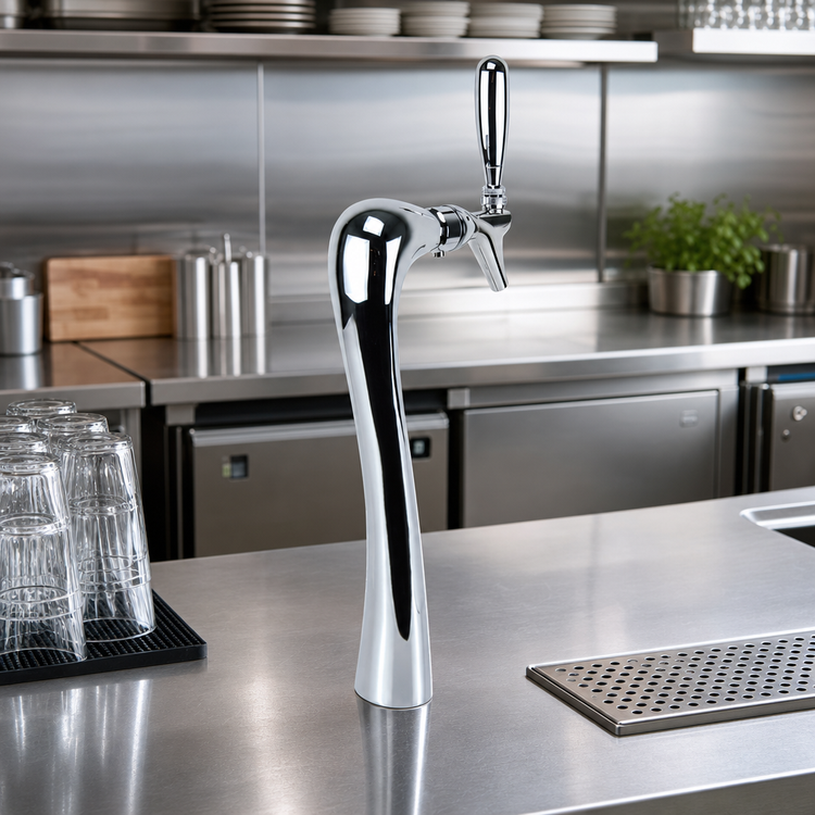 Product image #2 for Micro Matic Anaconda Single-Faucet Countertop Glycol-Cooled Chrome Draft Tower