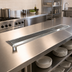 Thumbnail image #2 for John Boos 60-Inch Drop-In Stainless Steel Urn Trough with Removable Grate