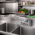 Thumbnail image #2 for T&S Brass B-0221-EE 8-Inch Center Deck Mount Mixing Faucet with 12-Inch Swing Nozzle
