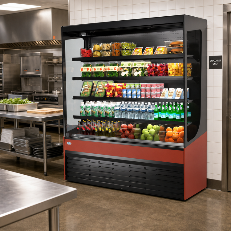 Product image #2 for Federal Industries Vision Series VRSL6078S Slim-Line High-Profile Self-Serve Refrigerated Display Case, 59.25"W x 24"D x 78"H