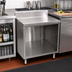 Thumbnail image #2 for Choice by Glastender 30-Inch Open Front Stainless Steel Underbar Drainboard Cabinet, 19-Inch Deep