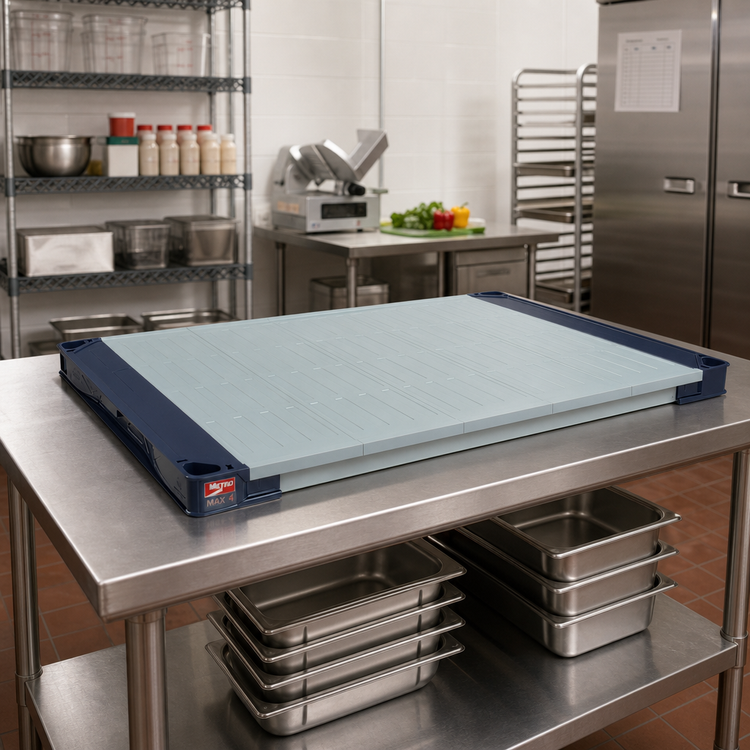 Product image #2 for MetroMax 4 42-Inch W x 24-Inch D Solid Polymer Shelf with Removable Mats