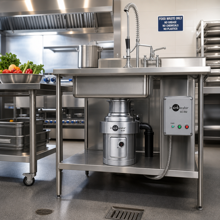 Product image #2 for InSinkErator SS-200 2 HP Complete Commercial Food Waste Disposer Package with CC-202 Control Center