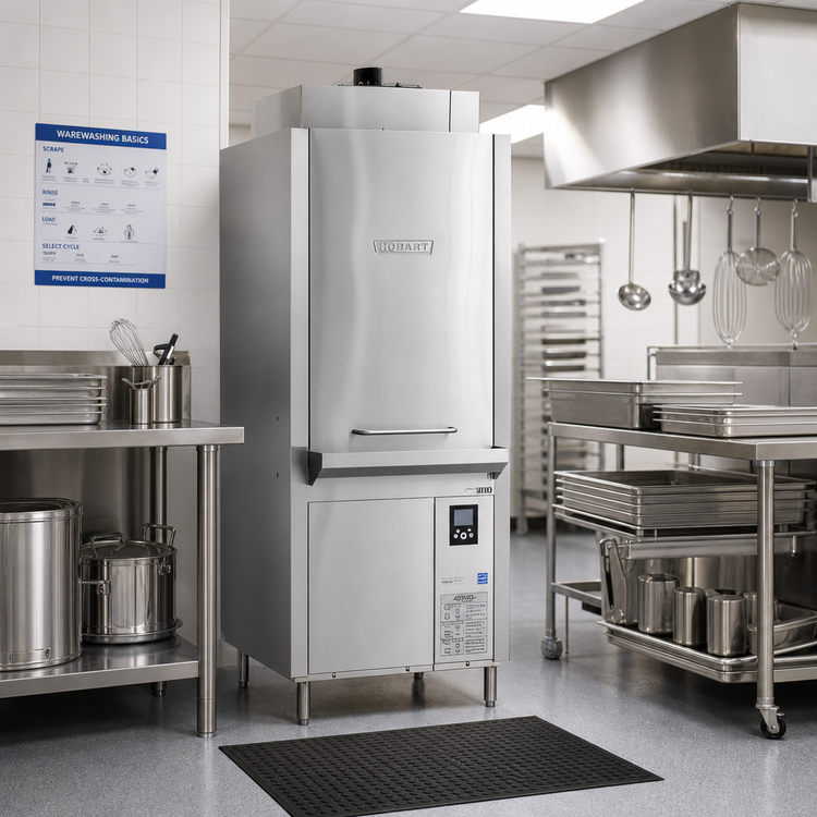 Product image #2 for Hobart Warewash Advansys Ventless Front-Loading Pot/Pan/Utensil Washer, 12 Sheet Pan Capacity, 208/240V