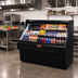 Thumbnail image #2 for Howard-McCray Ovation Series 51-Inch Curved Remote Open Impulse Merchandiser, Black, 44-Inch High