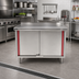 Thumbnail image #2 for Spec-Master Marine Series 60 x 30-Inch Stainless Steel Enclosed Work Table with Cabinet Base and Hinged Doors