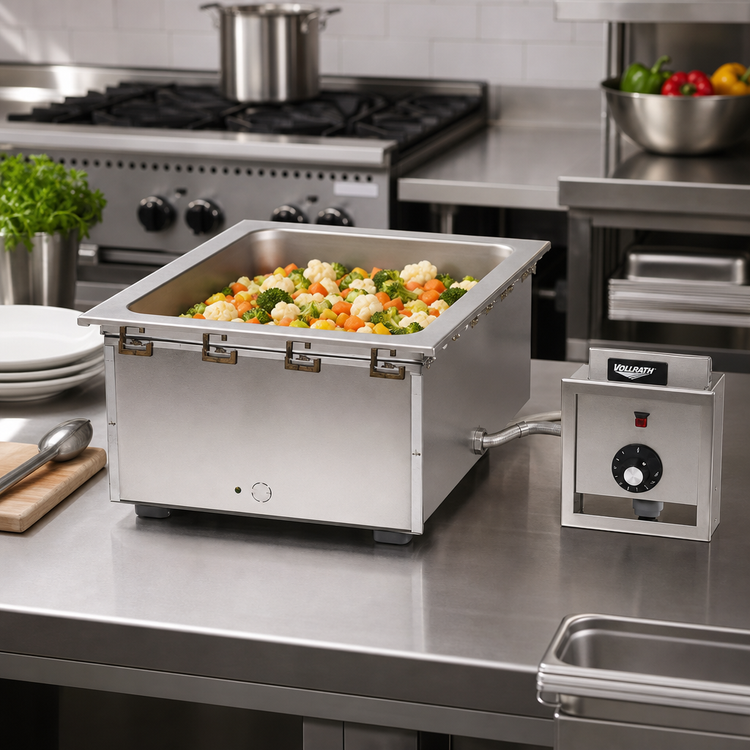 Product image #2 for Vollrath Top-Mount Electric Drop-In Hot Food Well, Wet Operation, 1 Full-Size Pan, 120V