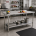 Thumbnail image #2 for Eagle Spec-Master 84-Inch x 36-Inch Stainless Steel Work Table with Rear Up-Turn and Adjustable Undershelf