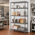 Thumbnail image #2 for Eagle Group Valu-Master 4-Tier Wire Shelving Starter Unit, 36W x 18D x 63H, Pewter Gray Epoxy