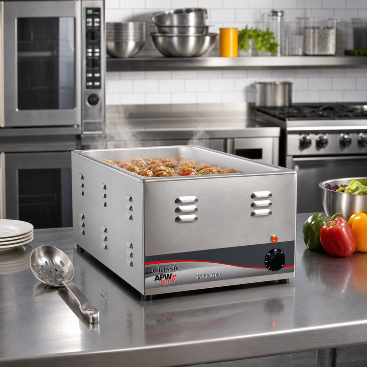 Product image #2 for APW Wyott X*PERT Series Insulated Electric Countertop Wet Food Pan Warmer, 22 Qt, 12 x 20 Opening