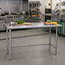 Thumbnail image #2 for Advance Tabco 120 x 30-Inch Stainless Steel Work Table, Flat Top Open Base, 16 Gauge 430 Top
