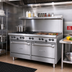 Thumbnail image #2 for Garland US Range U Series 60-Inch Gas Restaurant Range with 4 Open Burners, 36-Inch Smooth Griddle, Standard Oven and Storage Base