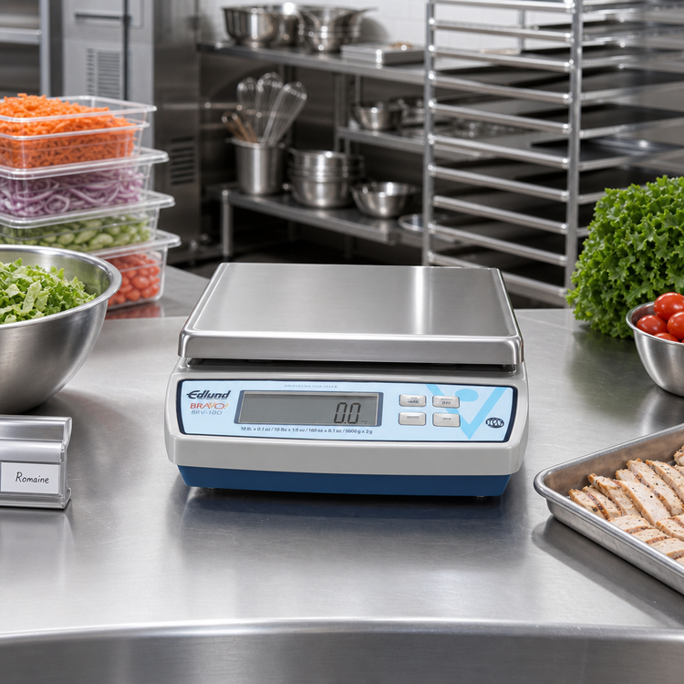 Product image #2 for Edlund Bravo! BRV-160 Digital Portion Scale, 10 lb Capacity, Removable Stainless Steel Platform