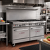 Thumbnail image #2 for Southbend Ultimate 60-Inch Commercial Gas Restaurant Range with 5 Burners, 24-Inch Griddle, Convection Oven and Cabinet Base