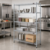 Thumbnail image #2 for EAGLEbrite 4-Tier Wire Shelving Starter Unit with QuadTruss, 48W x 18D x 63H, Zinc Finish