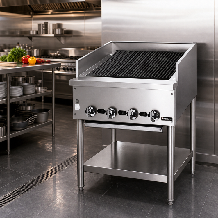 Product image #2 for Supreme JB-60-F 60 Inch Floor Model Gas Radiant Charbroiler
