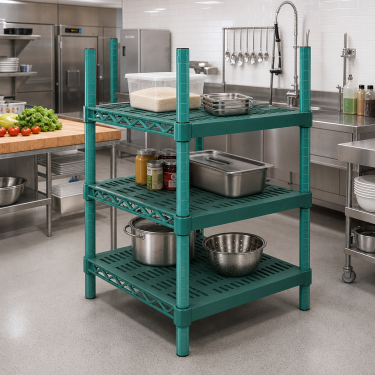 Product image #2 for Eagle QuadPlus 30" x 24" Solid Green Polymer Shelf Mat with MICROGARD Antimicrobial Protection