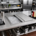 Thumbnail image #2 for Drop-In Insulated Stainless Steel Ice Bin with Sliding Cover, 60 lb Capacity