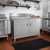 Thumbnail image #2 for Eagle Group 60-Inch x 30-Inch Knock-Down Enclosed Work Table with Cabinet Kit, 4-1/2-Inch Backsplash, Hinged Doors
