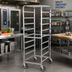 Thumbnail image #2 for 10-Slide Stainless Steel Pan Rack with 6-Inch Centers and 5-Inch Casters