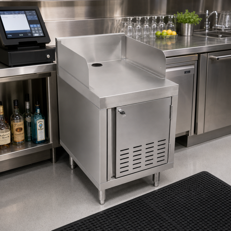Product image #2 for John Boos Underbar Point-of-Sale Cabinet with Right-Hinged Vented Door, 18 x 24 x 32-1/2 Inches