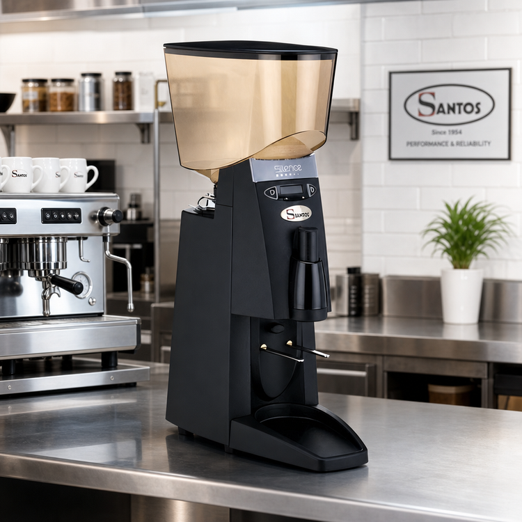 Product image #2 for Trento Santos 55 On-Demand Silent Commercial Coffee Grinder with 5 lb Bean Hopper